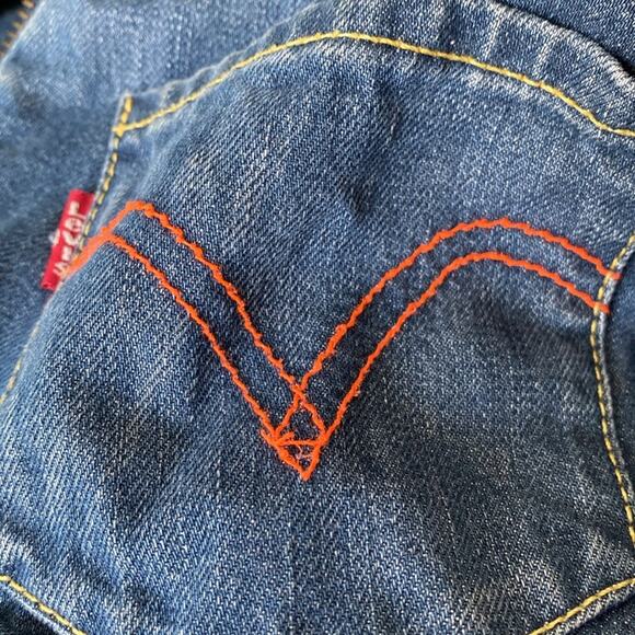 Vintage Levi’s Denim Jean Crop Jacket Zipper Made in Belgium size small - Picture 11 of 11